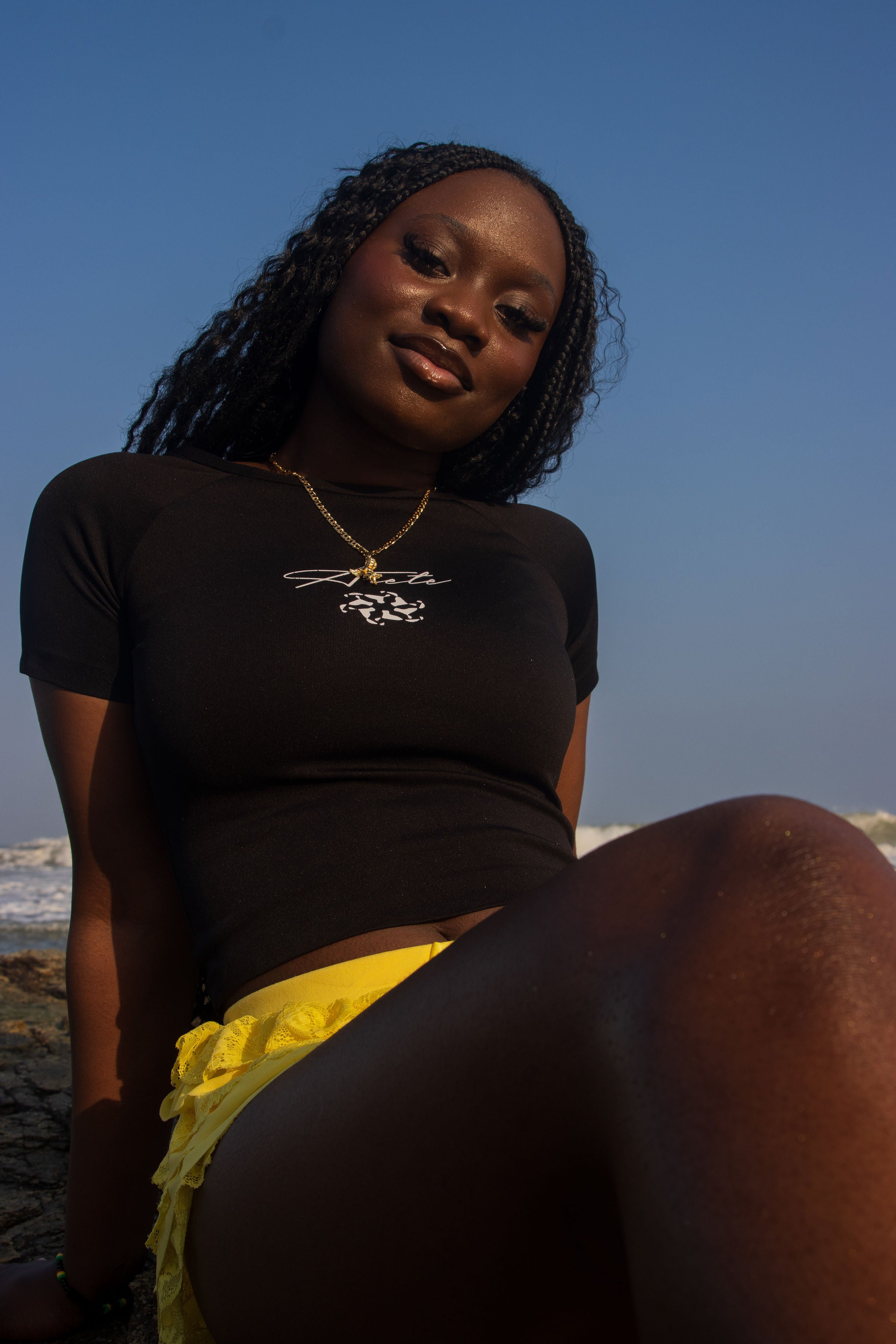 MONARCH CROP TOP [BLACK]